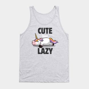 Cute But Lazy Funny Unicorn Gift Tank Top